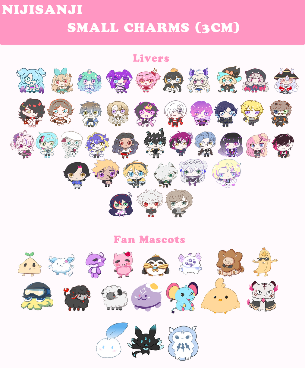 Small Nijisanji Charms